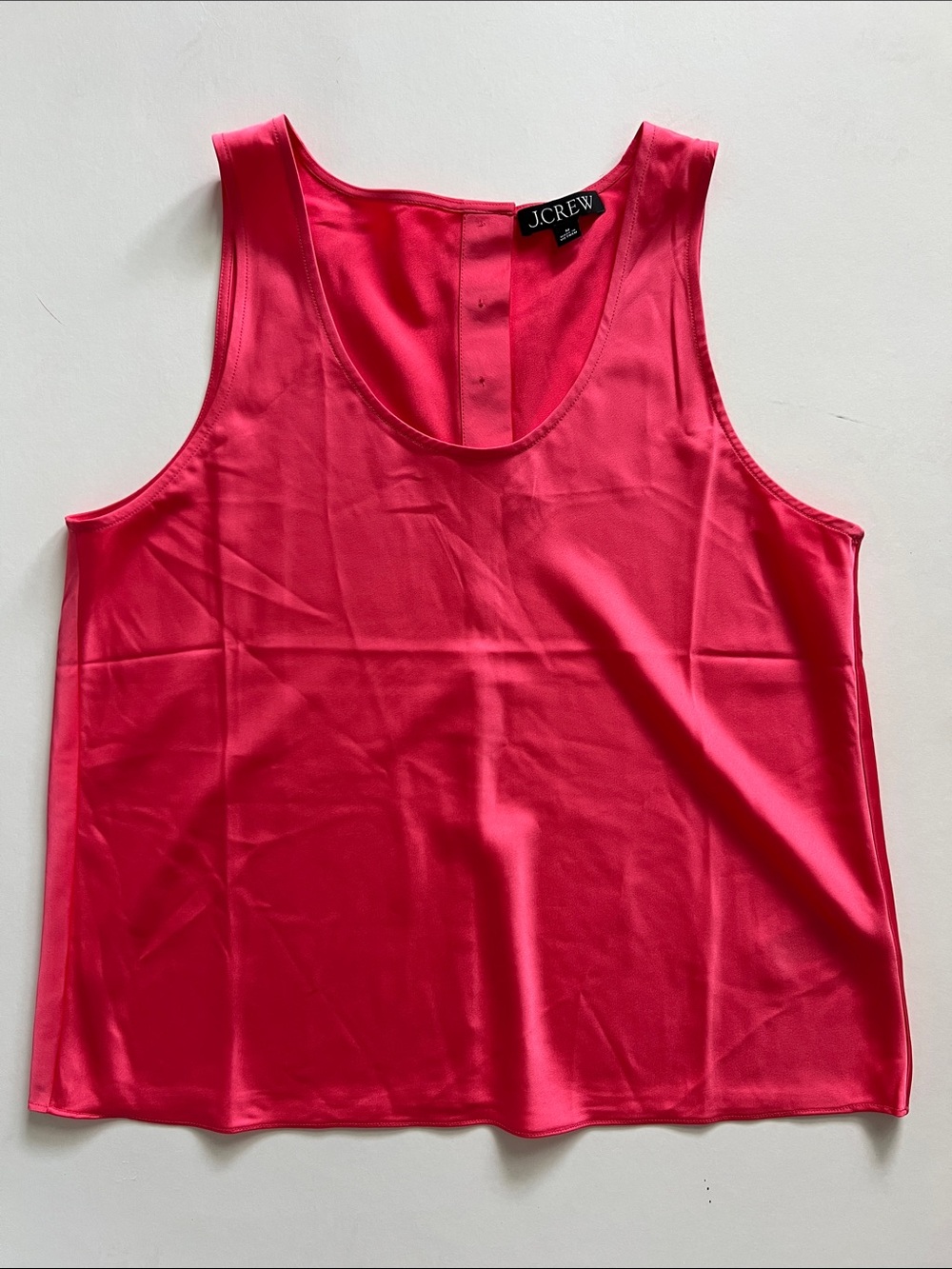 J. Crew Satin-like Tank Top in Pink